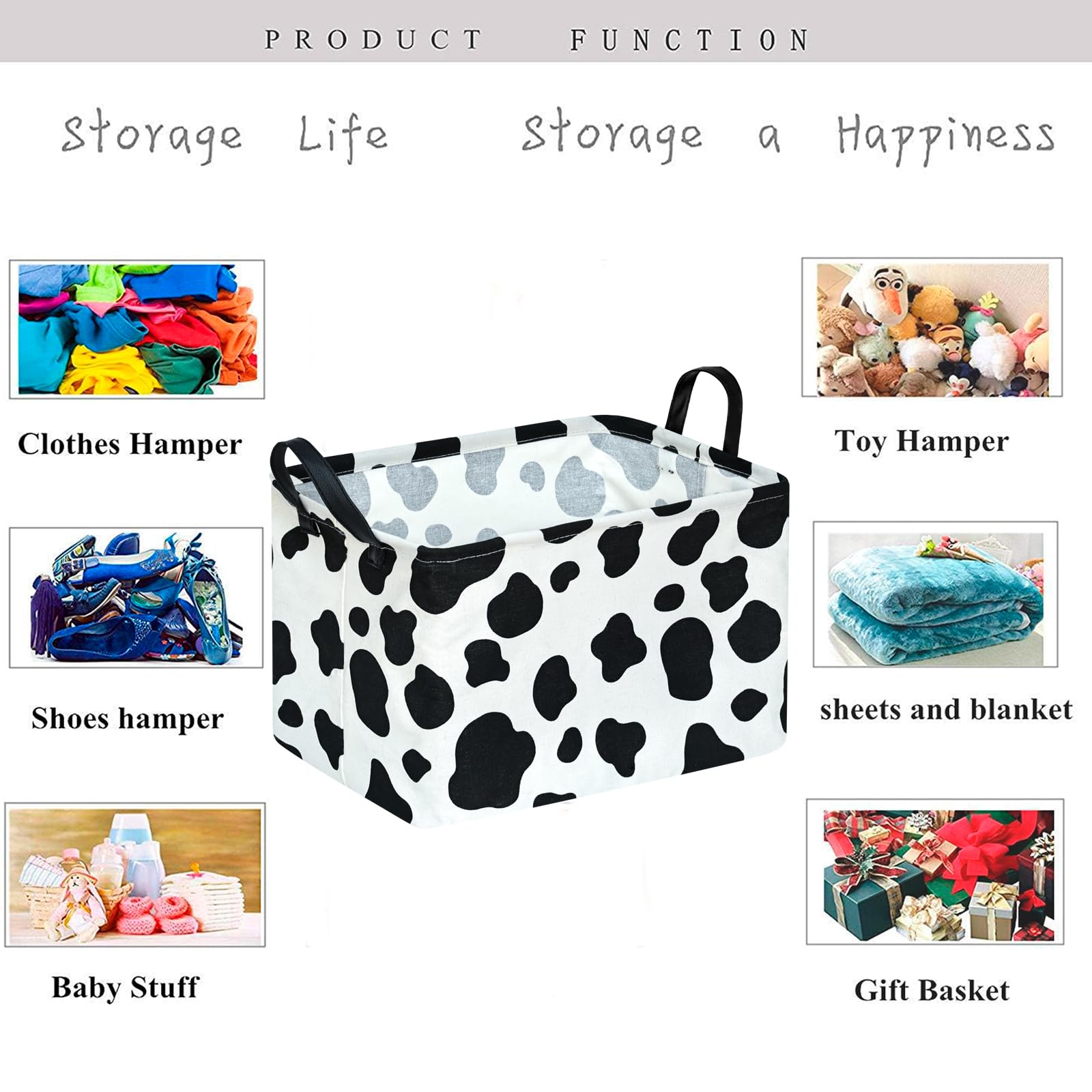 KUNRO storage bin collapsible design saves space when not in use.