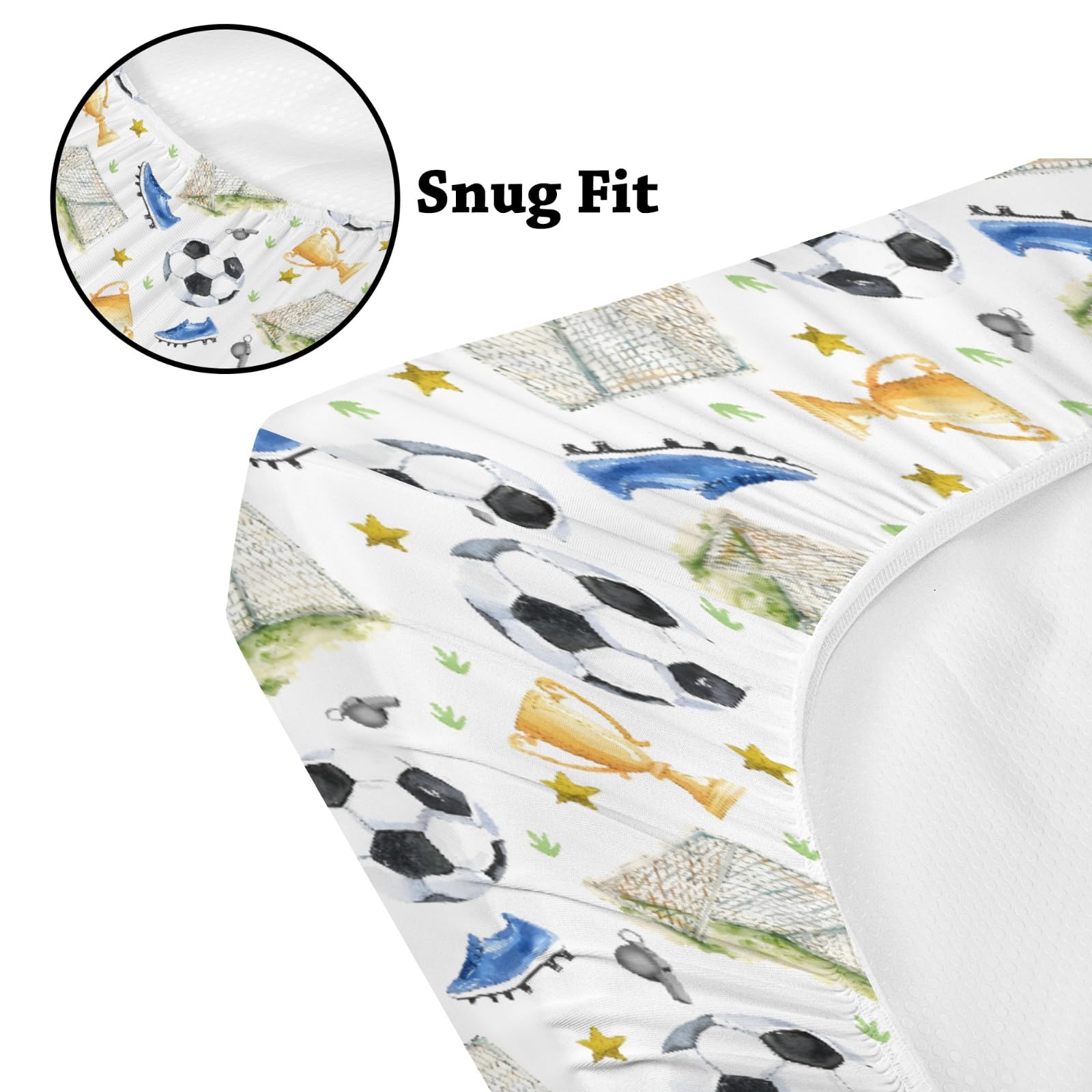 KuphiL10C crib sheet on toddler mattress supports peaceful naps.