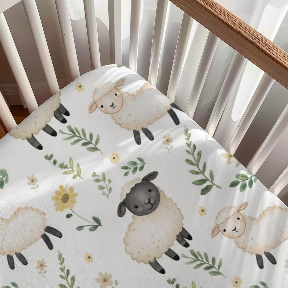 KuphiL10C farm animals nursery print sheet adds unisex charm to any crib decor.