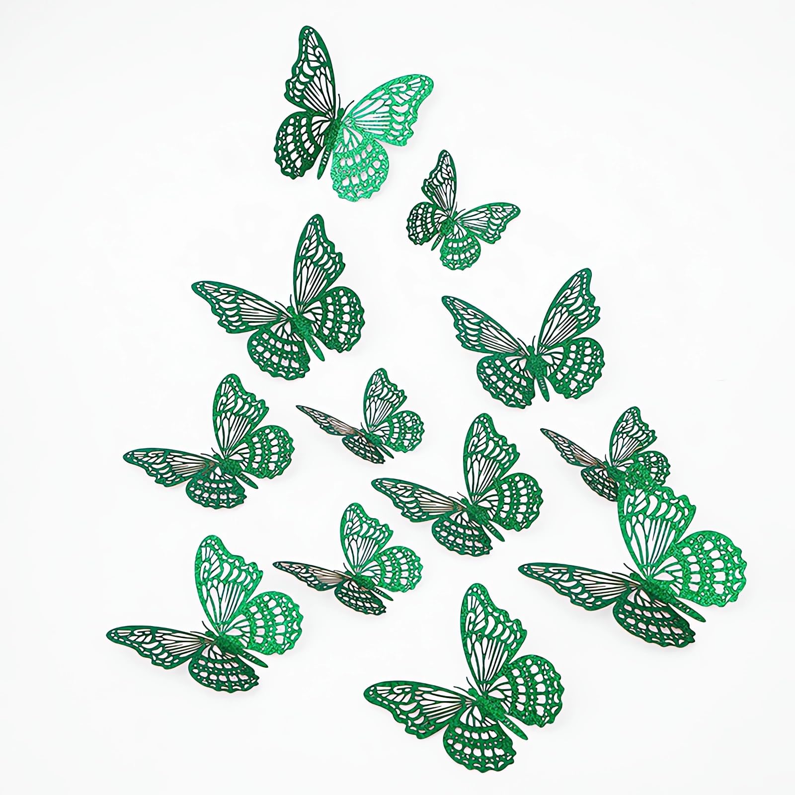 Kurilai 3D butterfly wall decor 8cm adds vibrant, shimmering color to nursery walls.