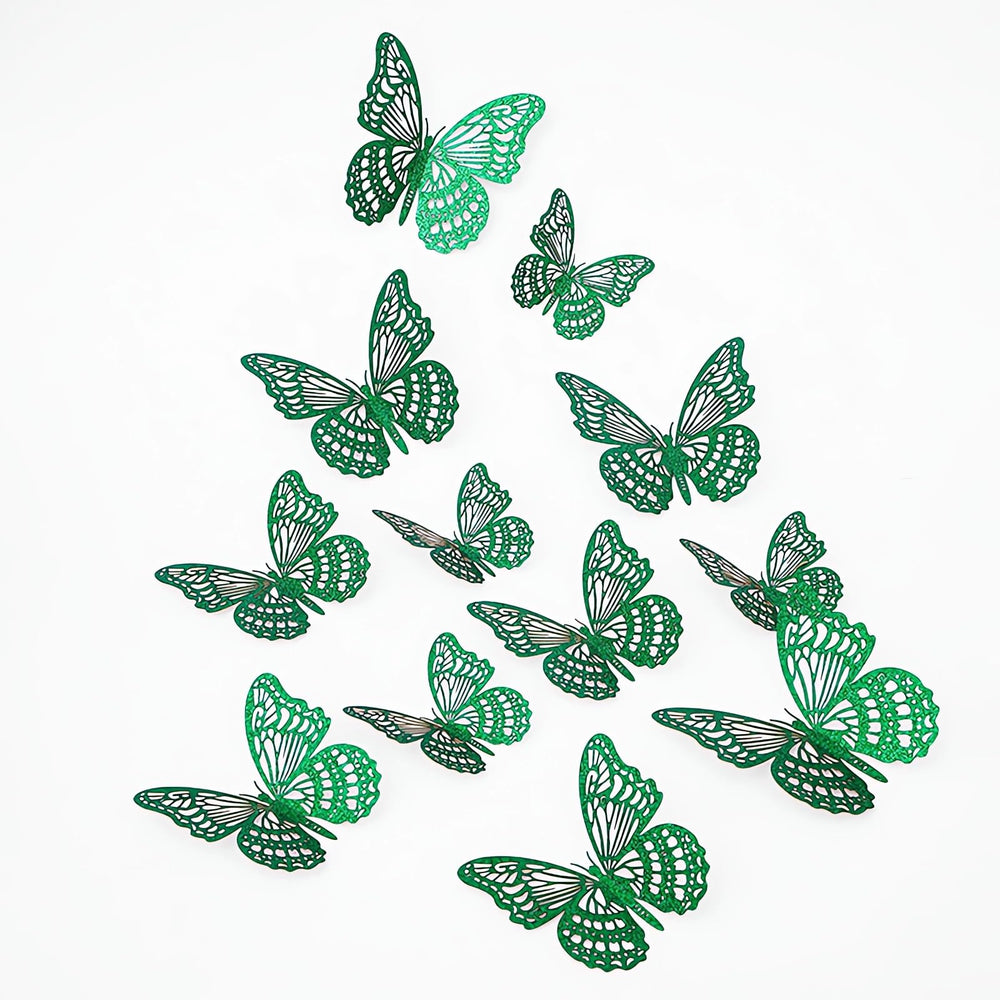 Kurilai 3D butterfly wall decor 8cm adds vibrant, shimmering color to nursery walls.