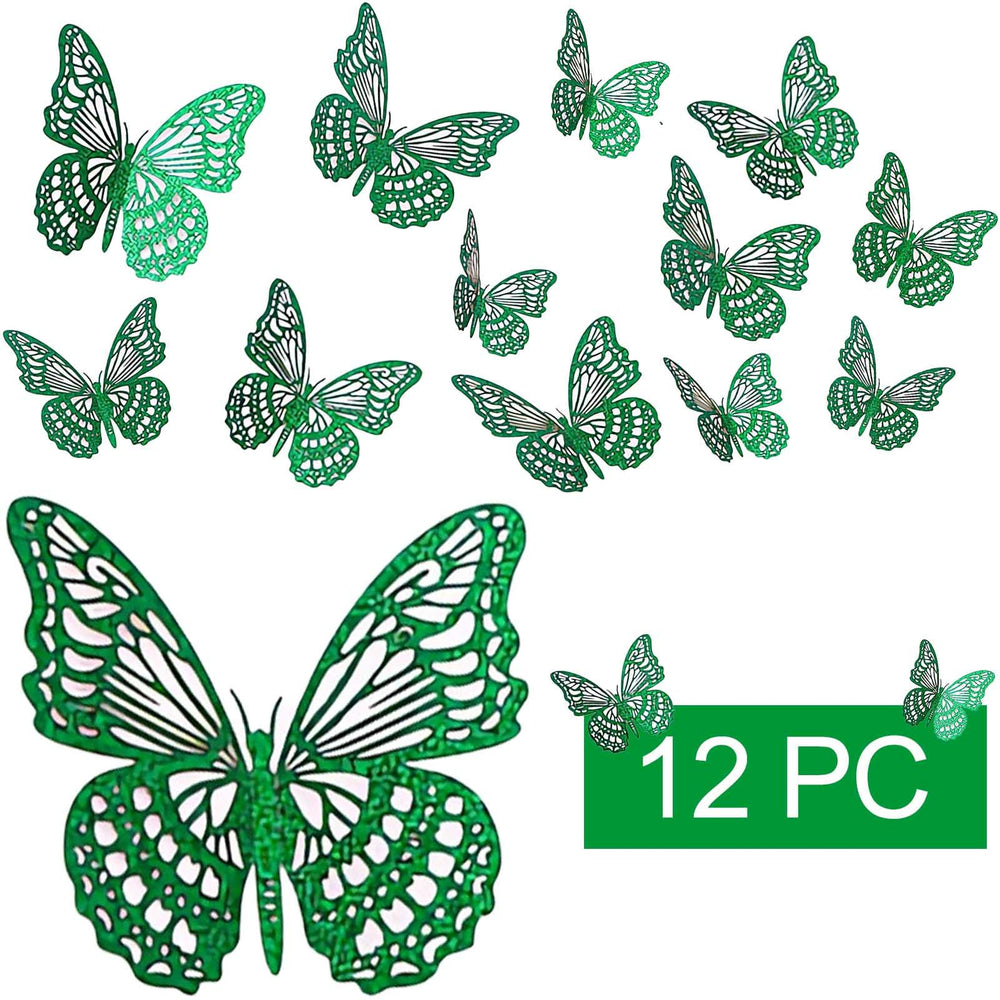 Kurilai 3D butterfly wall decor green-wedding-decor adds romantic accents to photos and celebrations.