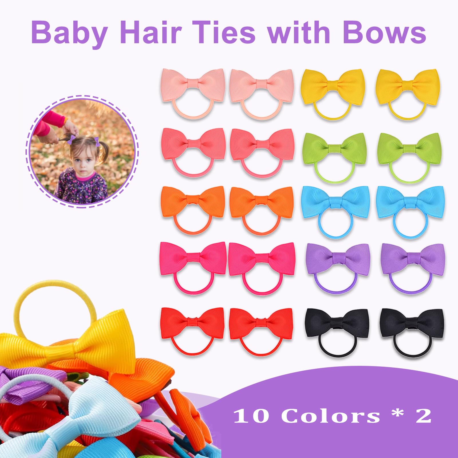 KuuCare multicolor hair ties – versatile color options to match outfits.