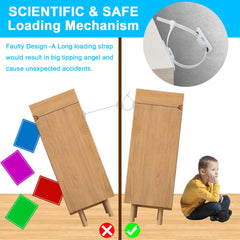 KUWSEIY adjustable furniture straps show flexible length for various furniture and wall distances