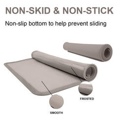 KVK silicone placemat stain-resistant for quick cleanup after meals.
