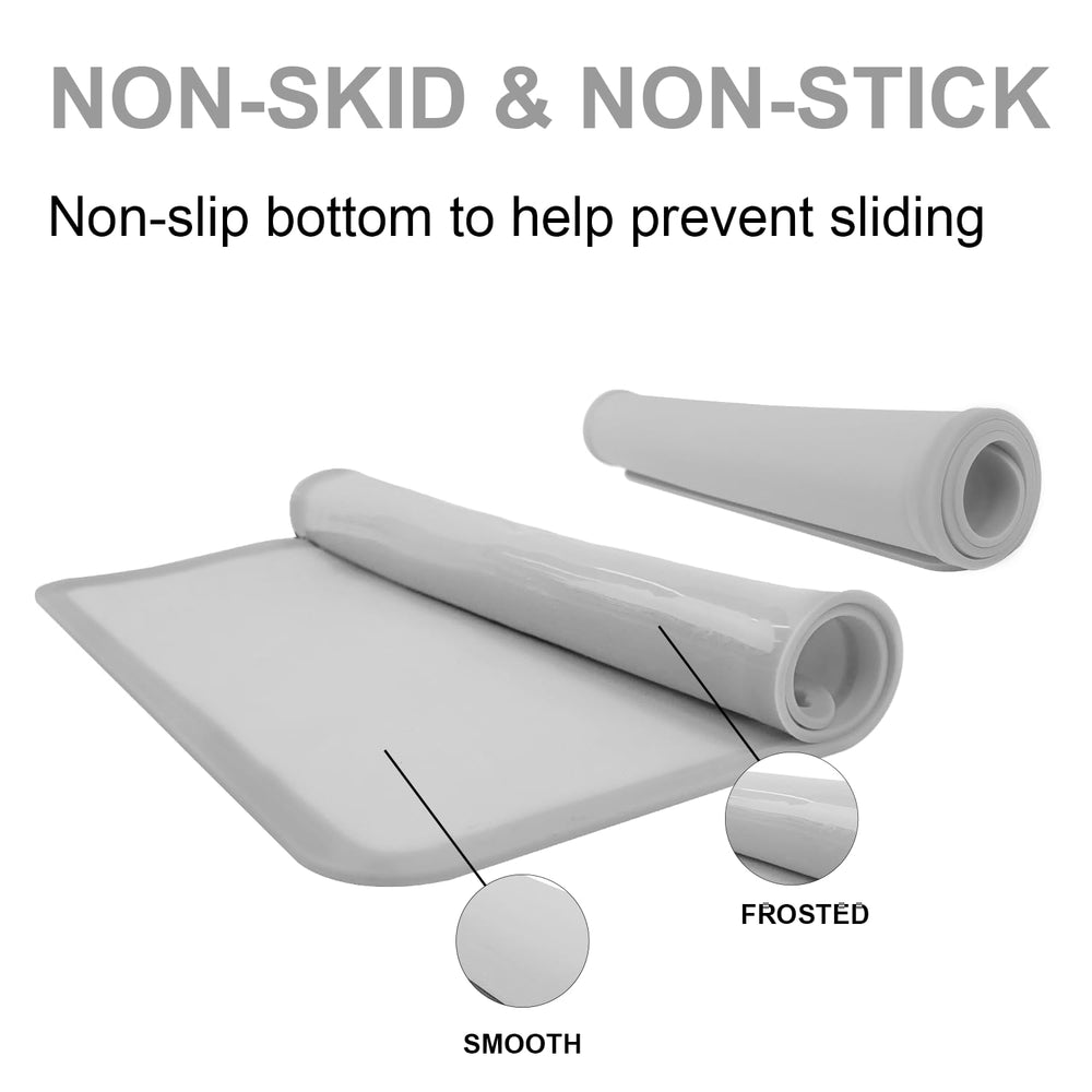 KVK dark gray foldable placemats shown for restaurant use and travel