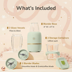Kwiplee Bubble Blender detachable glass cups for easy cleanup and quick meals.