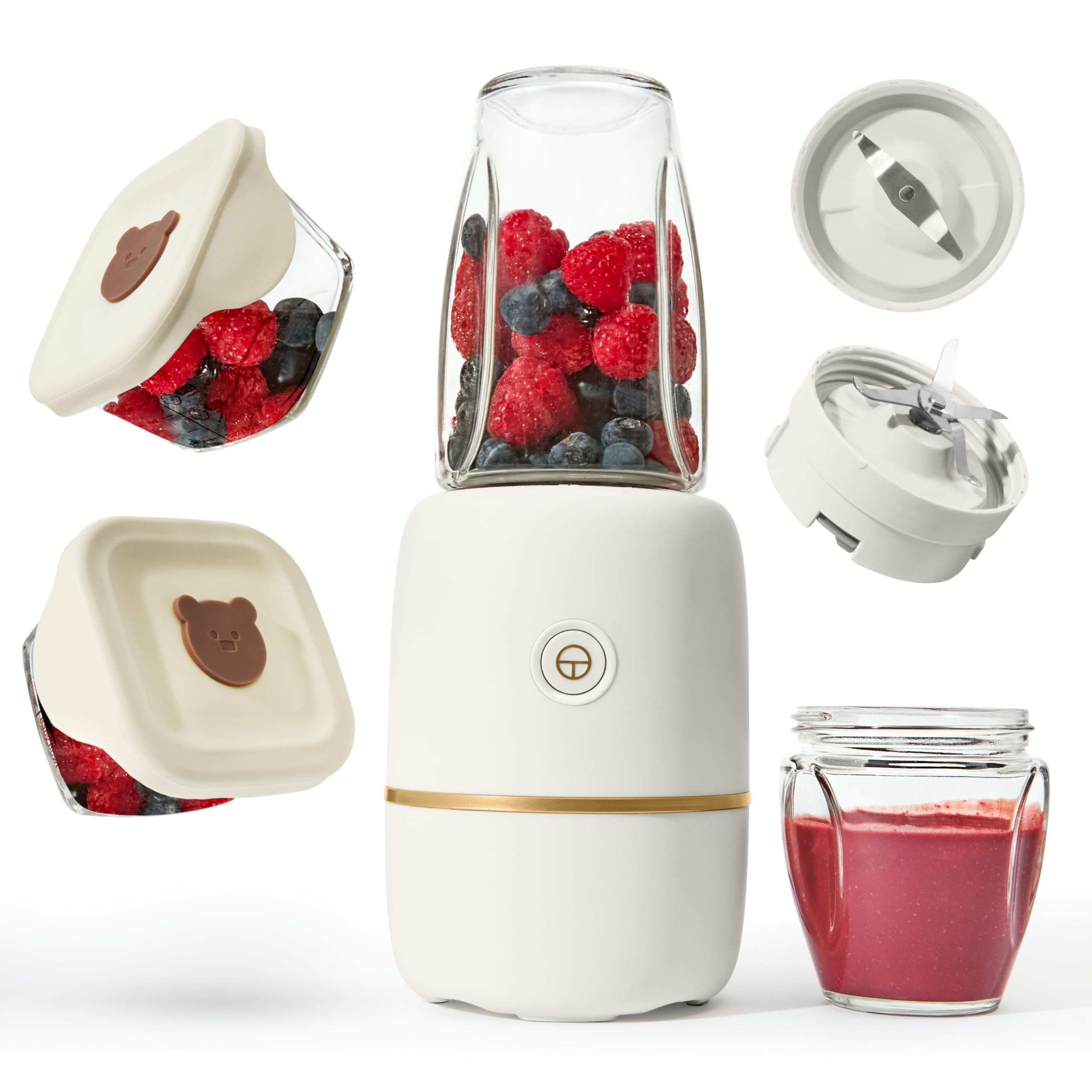 Kwiplee Bubble Blender front view shows compact design for daily use