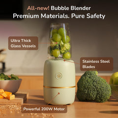 Kwiplee Bubble Blender one-touch operation for effortless blending.