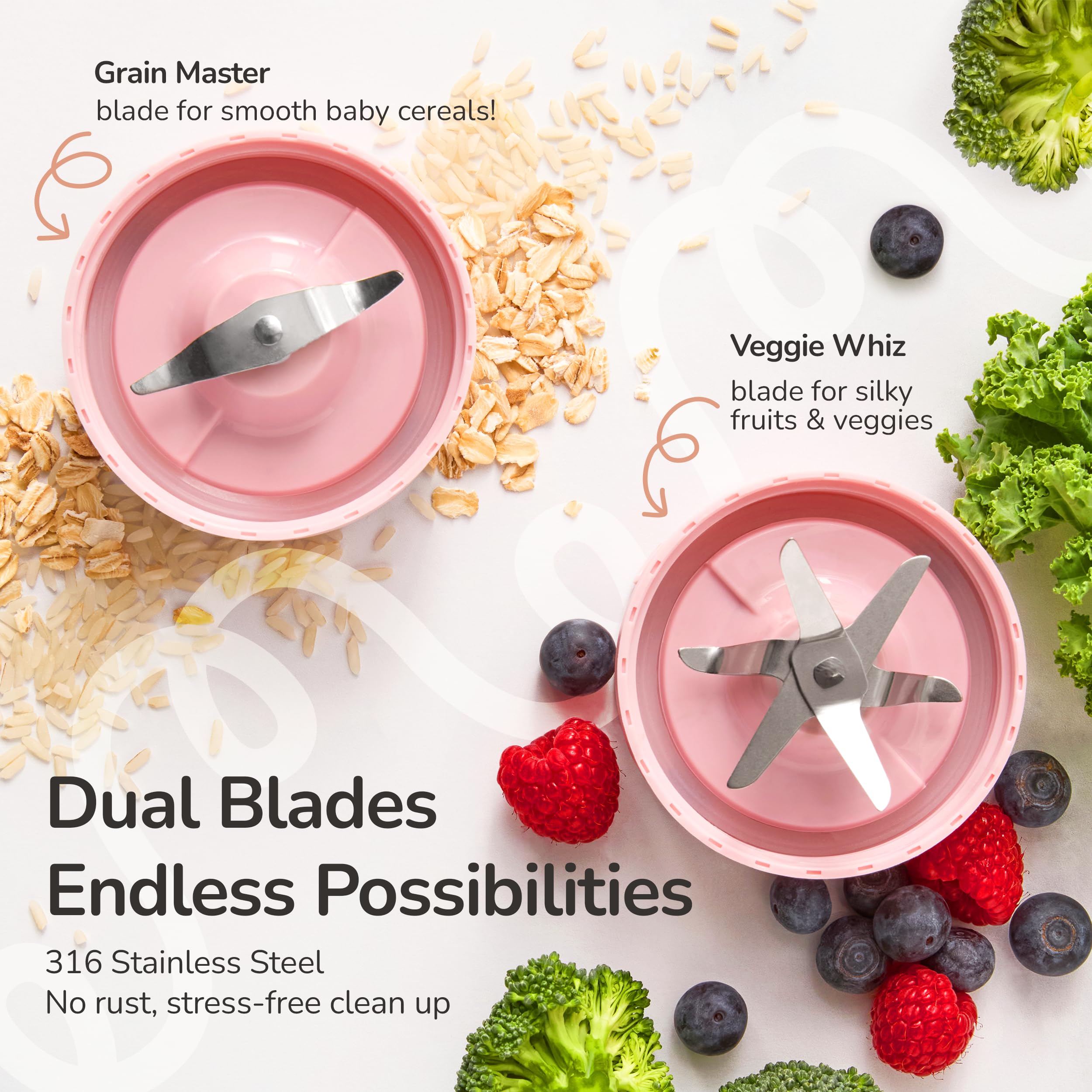 Kwiplee Bubble Blender Rose compact design fits counters easily.