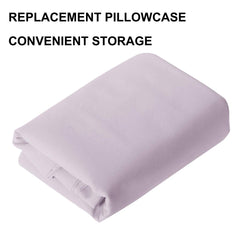 KWLET gray pillow cover zipper area close-up shows expanded opening for easy replacement.