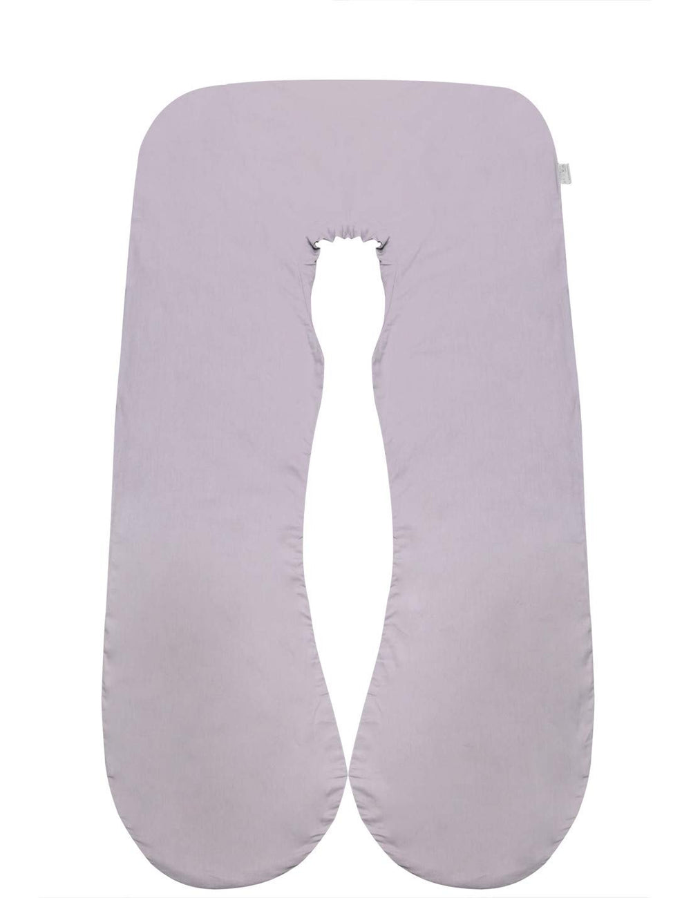 KWLET pregnancy pillow cover gray close-up shows ultra-soft cotton for comfort.