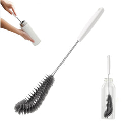 Kwude 16in long-handle bottle brush side view shows deep interior reach for thorough cleaning