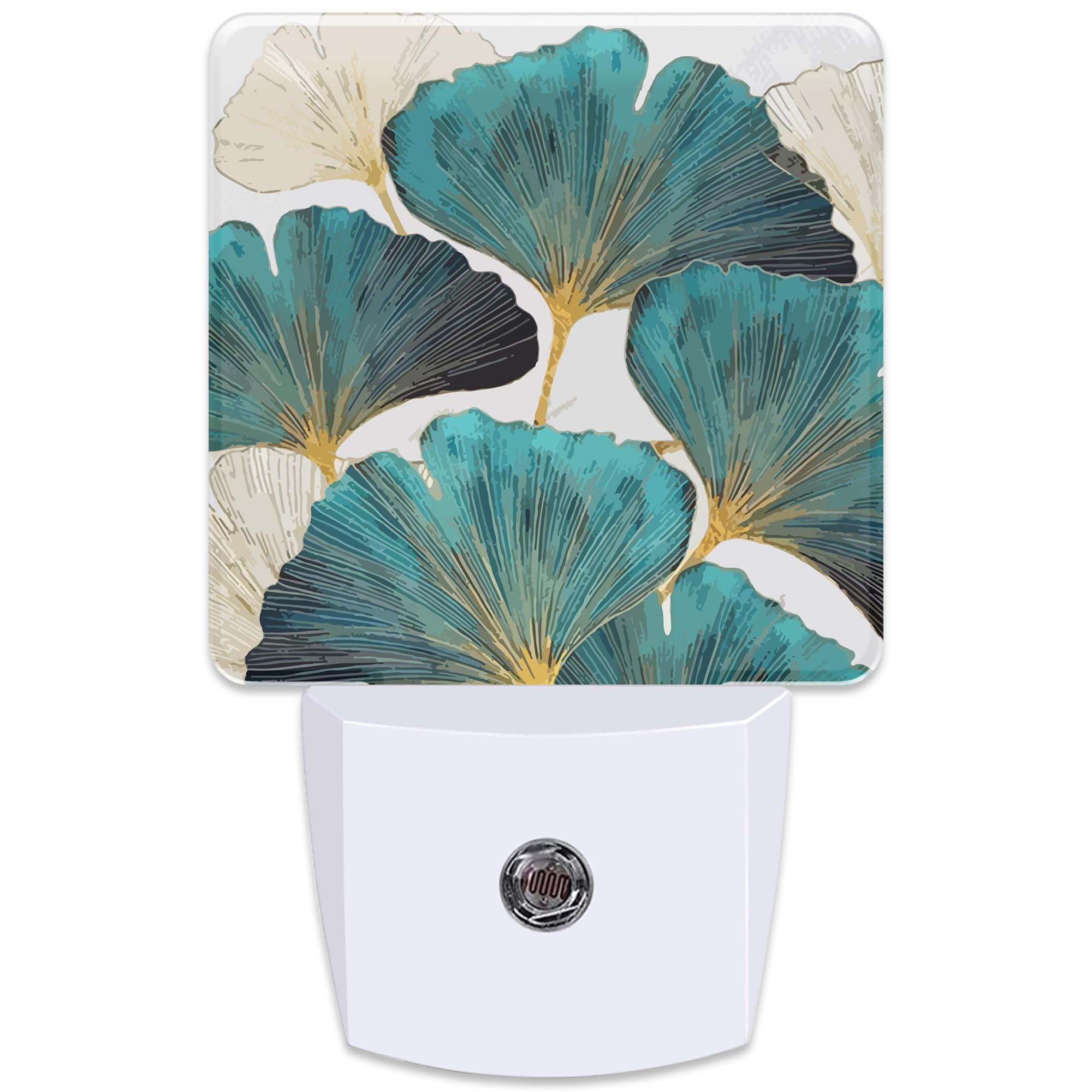 KXWQTRDD Ginkgo Leaves night light on wall provides soft hallway illumination.