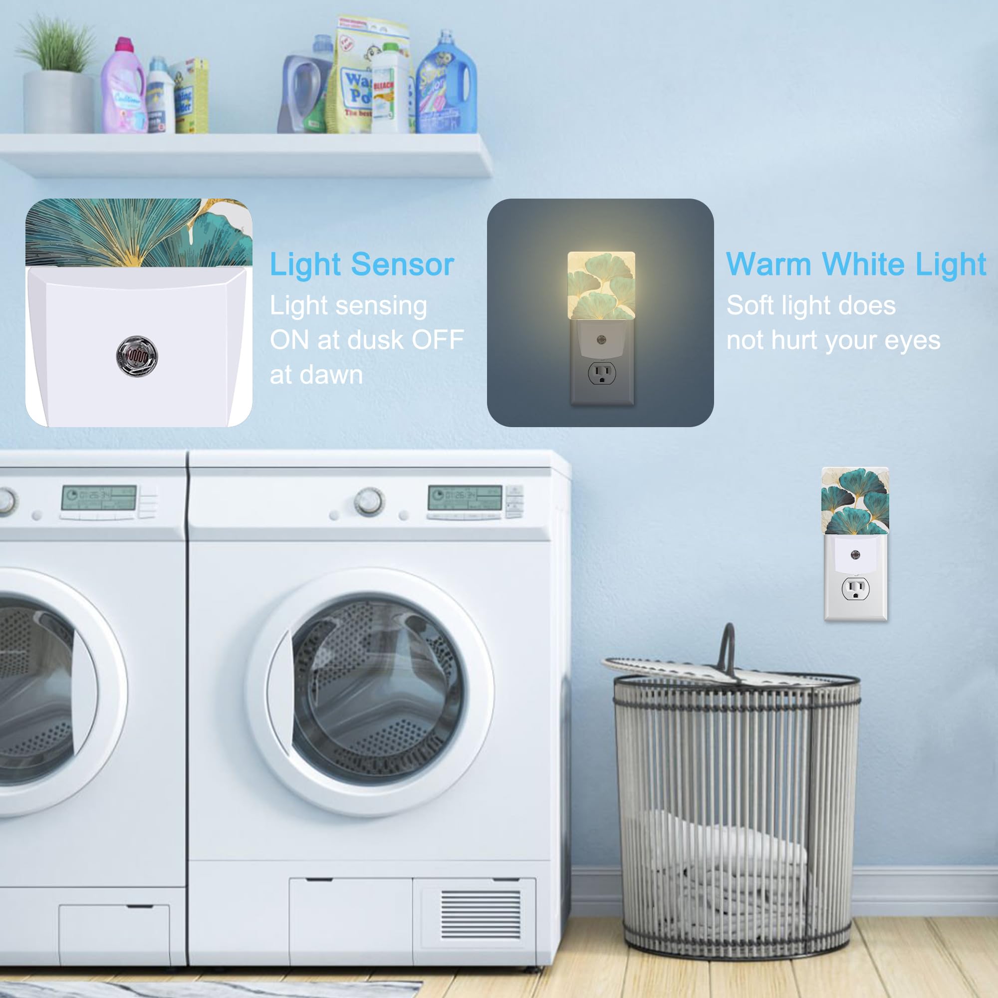 KXWQTRDD plug-and-play night light requires no switch setup.