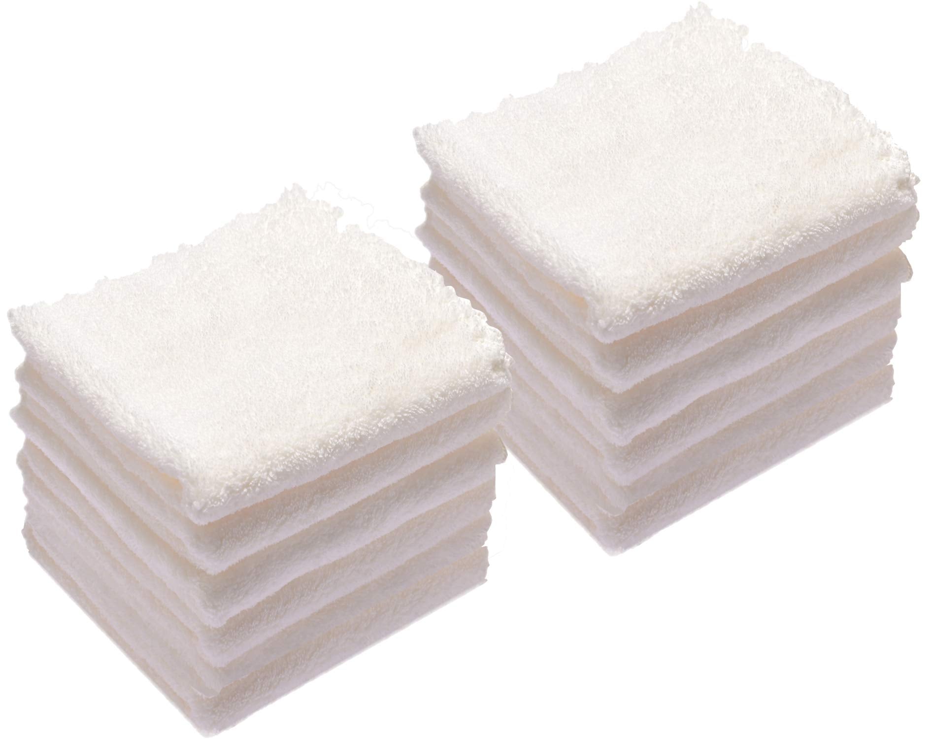 Kyapoo Baby Washcloths 12-pack pack-shot showing generous size and softness for bath time.