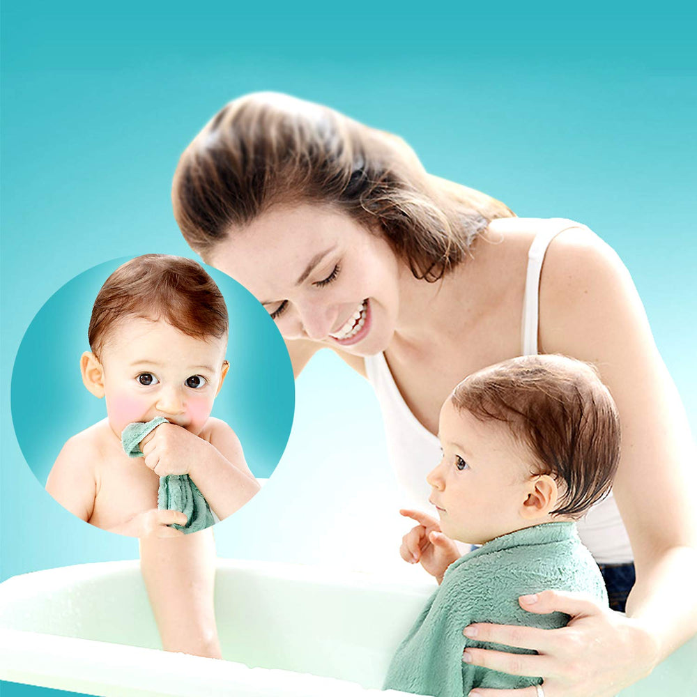 Kyapoo six bright colors help differentiate bath, wipes, and burp cloth uses