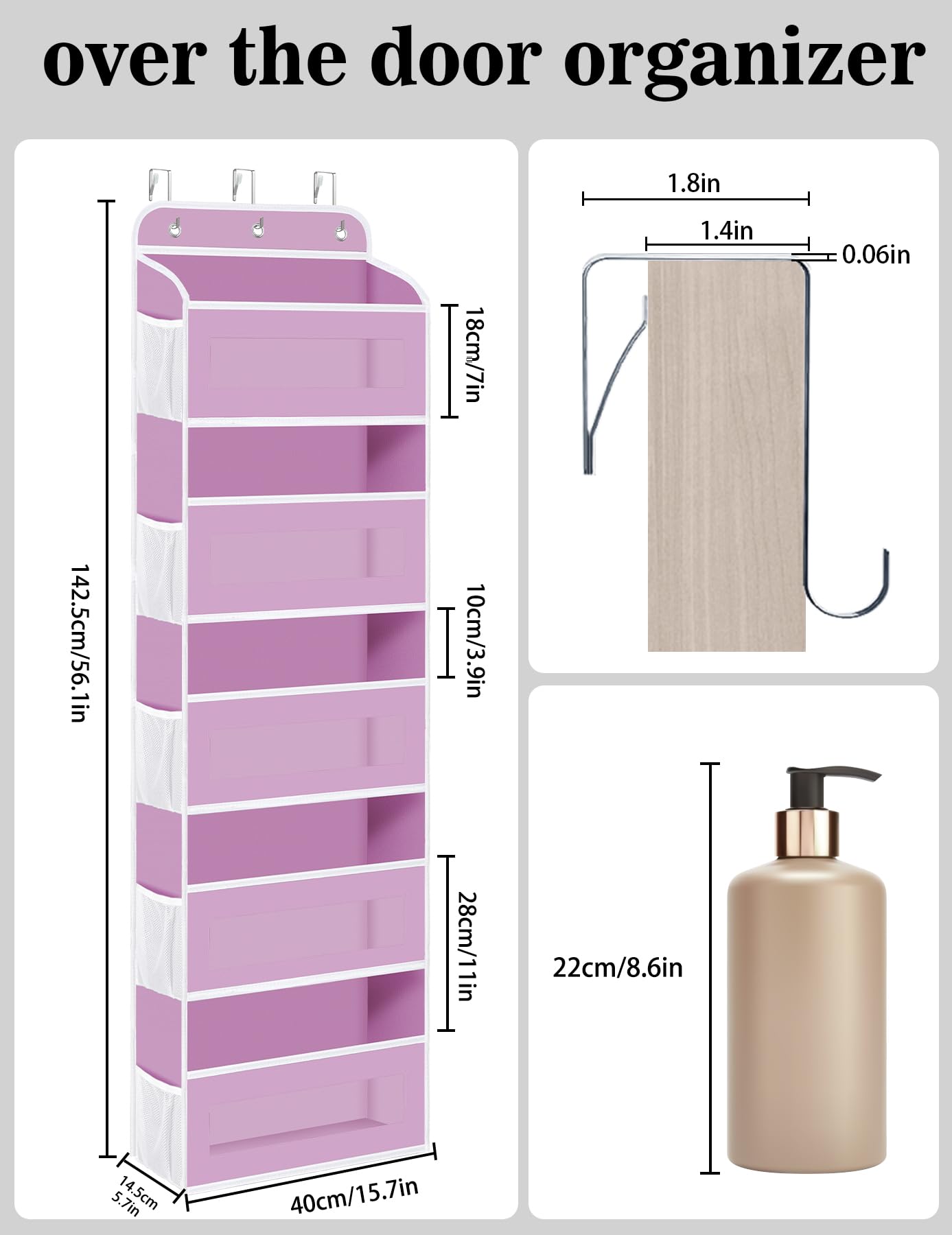 KYEVIS door-hanging-organizer mesh-pockets keep baby items within reach