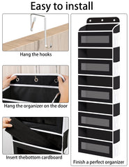 KYEVIS door organizer installation no-drill demonstrates tool-free setup for dorm rooms.