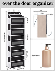 KYEVIS Over The Door Organizer shows ten mesh pockets for organized essentials.