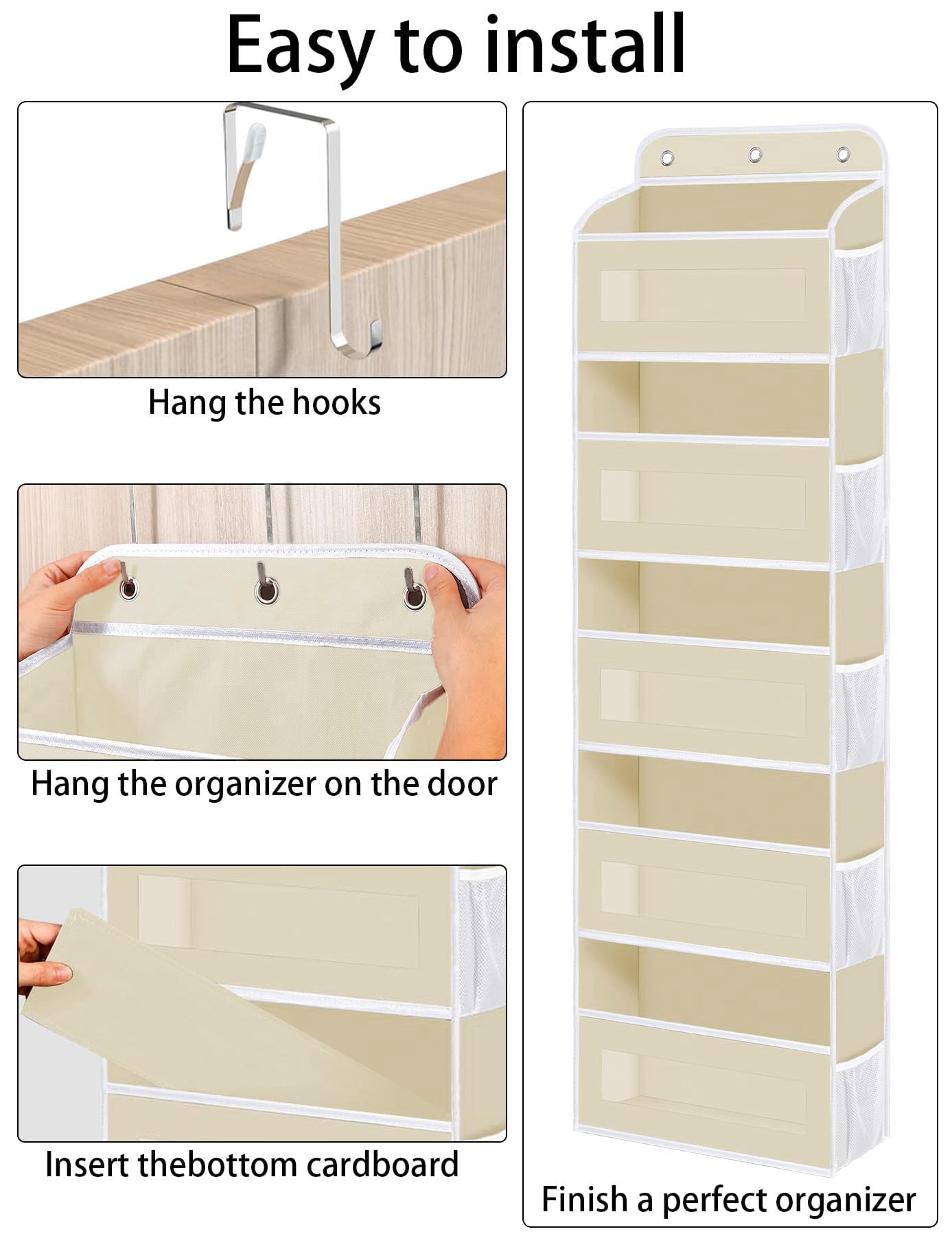 KYEVIS over the door organizer large pockets nursery use shows baby essentials neatly organized.