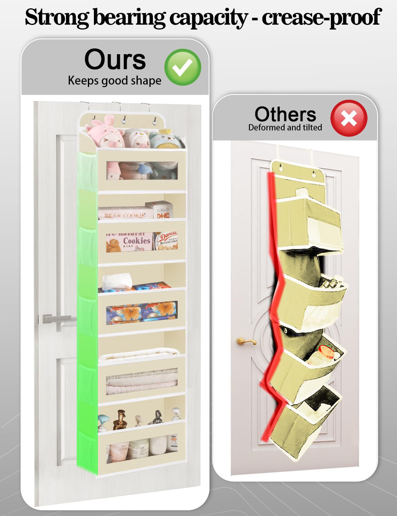 KYEVIS easy-installation no-drilling setup behind the door.