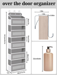 KYEVIS over-the-door organizer 5 large pockets layout stores bulky items neatly