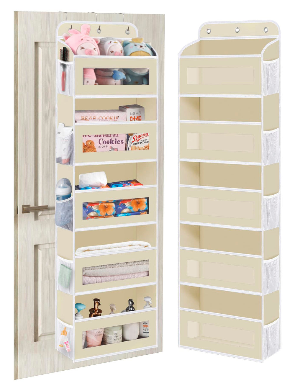 KYEVIS over-the-door organizer with five shelves for clutter-free storage.