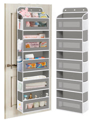 KYEVIS over-the-door organizer behind-door setup demonstrates space-saving efficiency