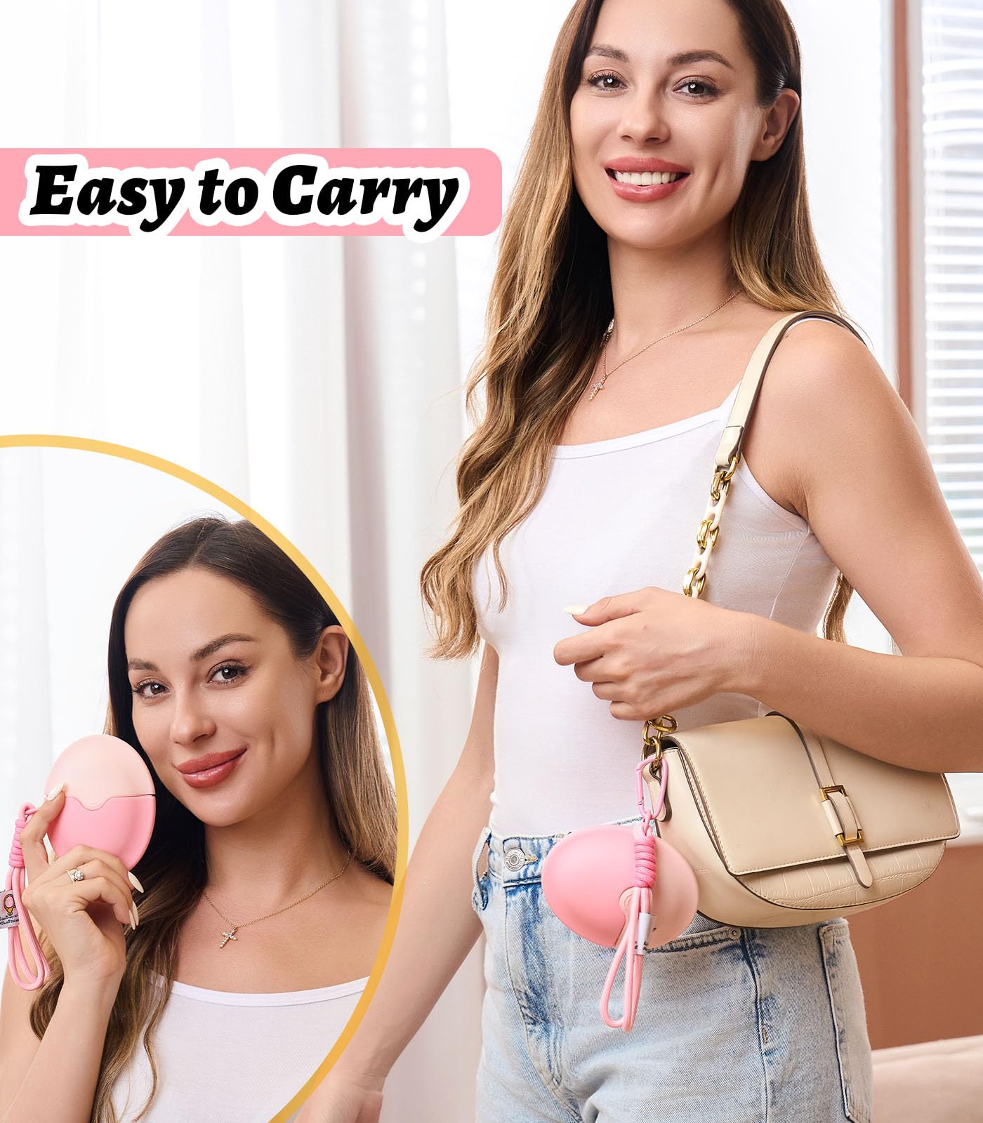 KYHDIYA Sunscreen Applicator 55ml capacity is travel-ready for families.