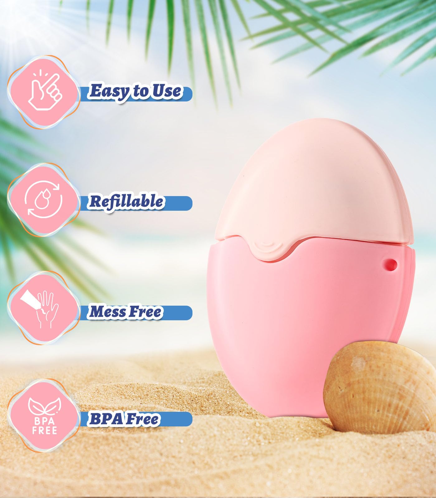 KYHDIYA Sunscreen Applicator soft-sponge enables gentle, even coverage for kids.