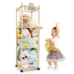 KYNUG stuffed-animal-storage-55inch-tower shows ample plush space for tidy playrooms.