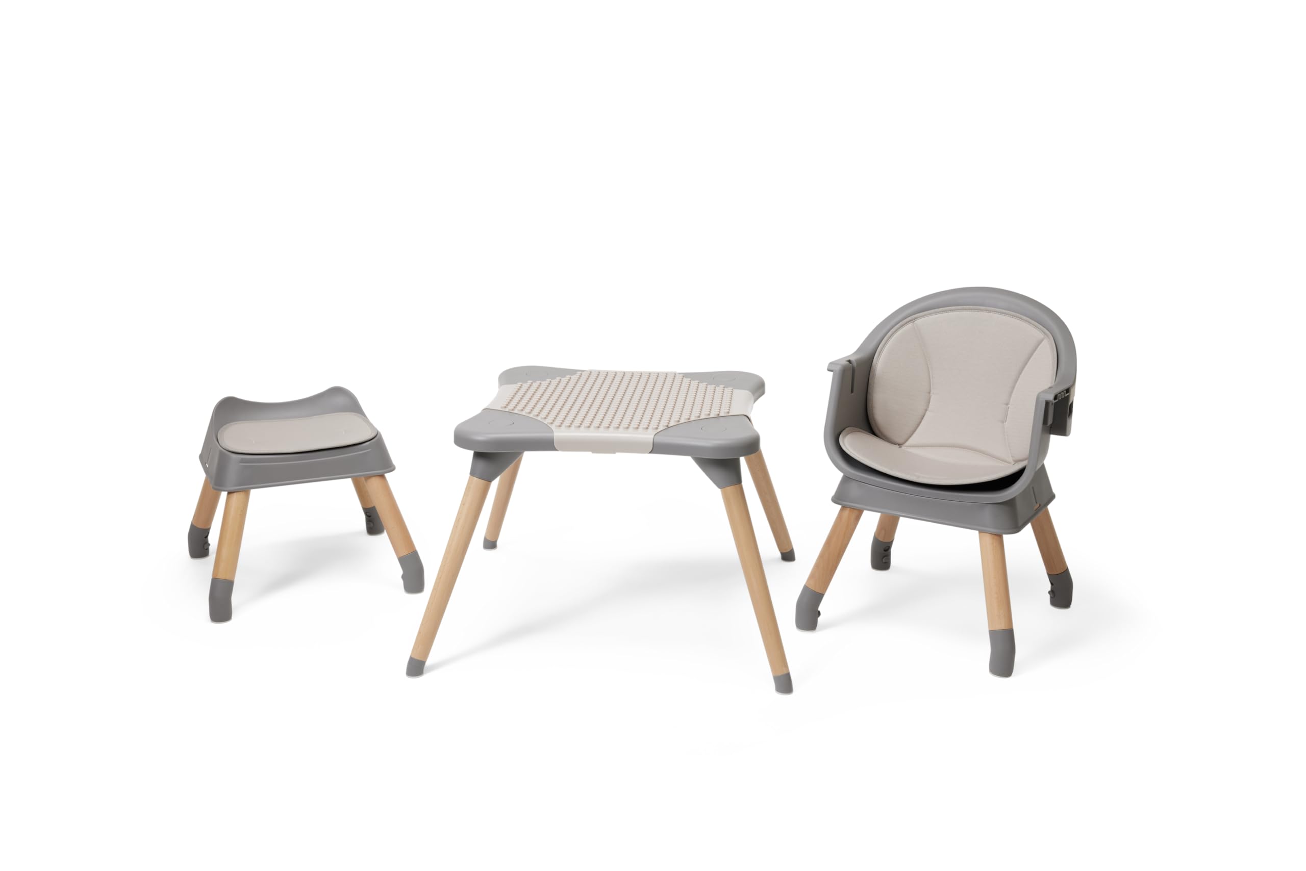 Kyrise 5-in-1 high chair gray 5-point harness ensures secure seating