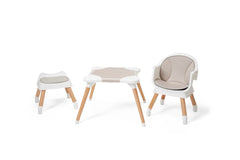 Kyrise high chair harness base showcasing secure stability during meals.