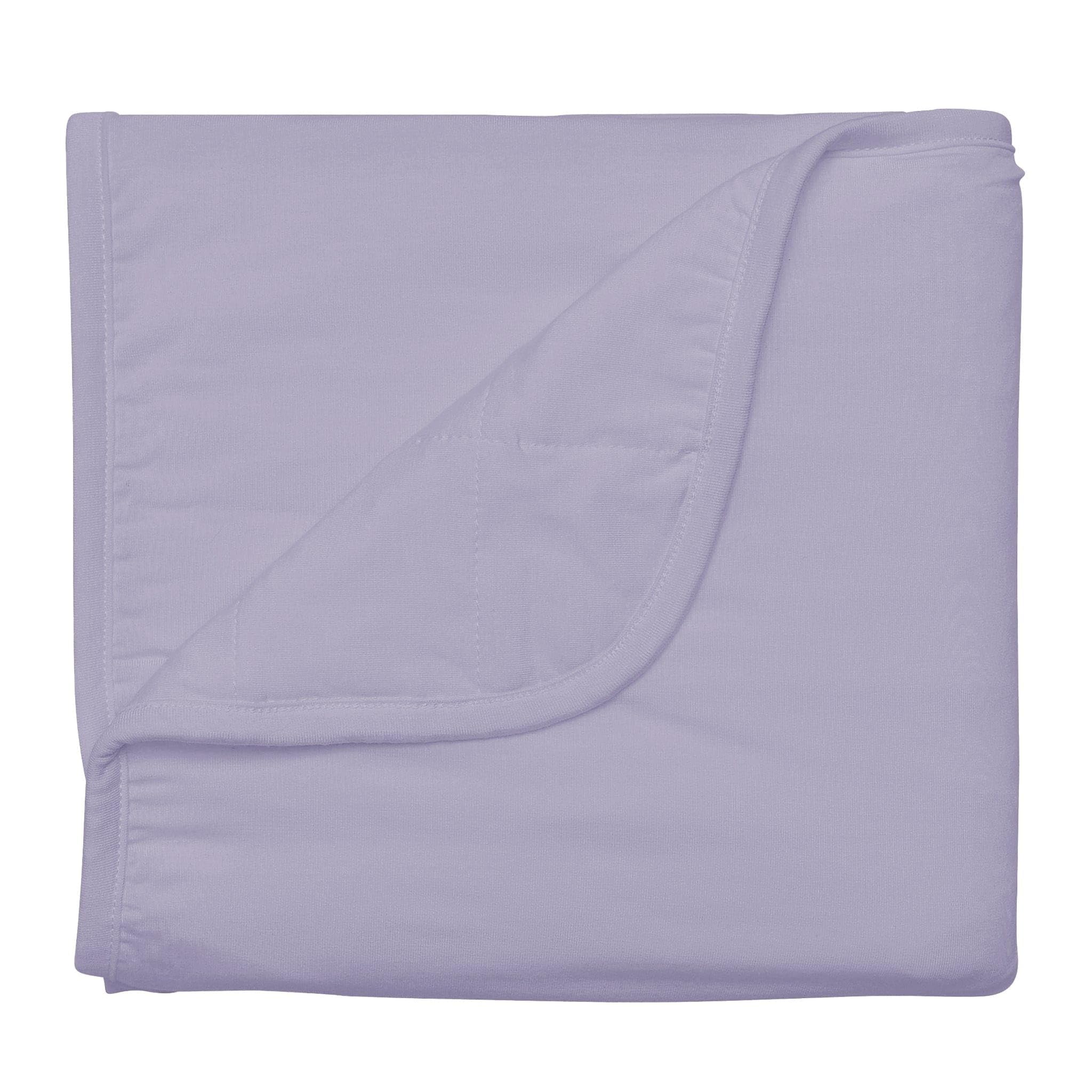 Kyte BABY blanket in Taro close-up shows plush bamboo rayon texture for cuddling.