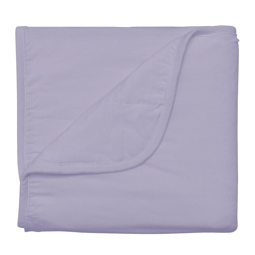 Kyte BABY blanket in Taro close-up shows plush bamboo rayon texture for cuddling.