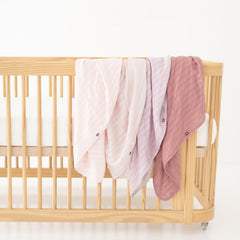 KYTE BABY Ballet swaddle blanket laid flat, 46x46 inches for versatile wrapping.