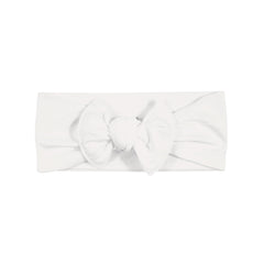 KYTE BABY rayon bamboo bow Cloud closeup shows gentle fabric for delicate skin.