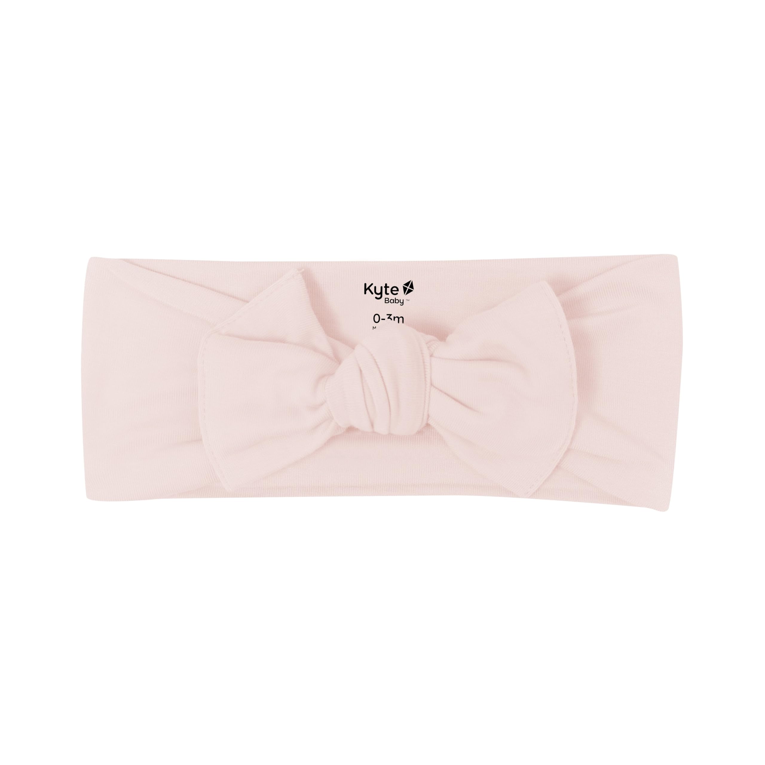 KYTE BABY bow made from bamboo rayon, front view, gentle touch to delicate outfits.