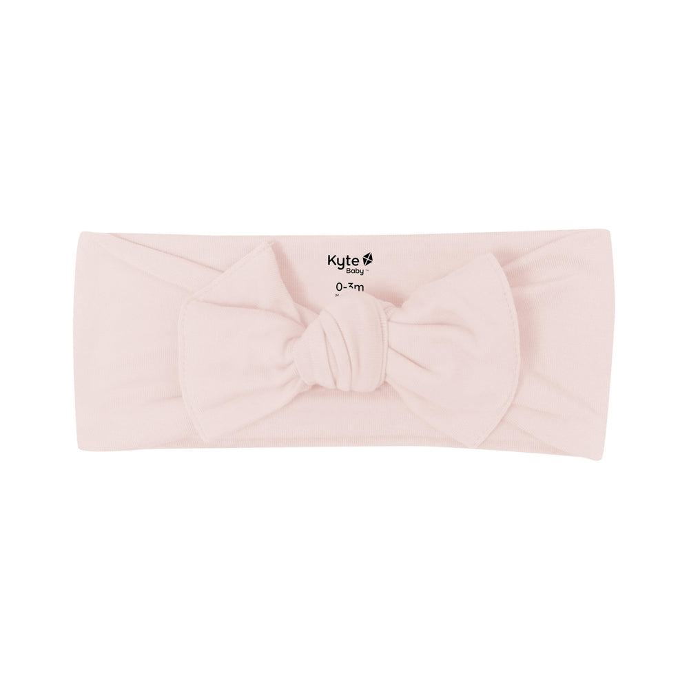 KYTE BABY bow made from bamboo rayon, front view, gentle touch to delicate outfits.
