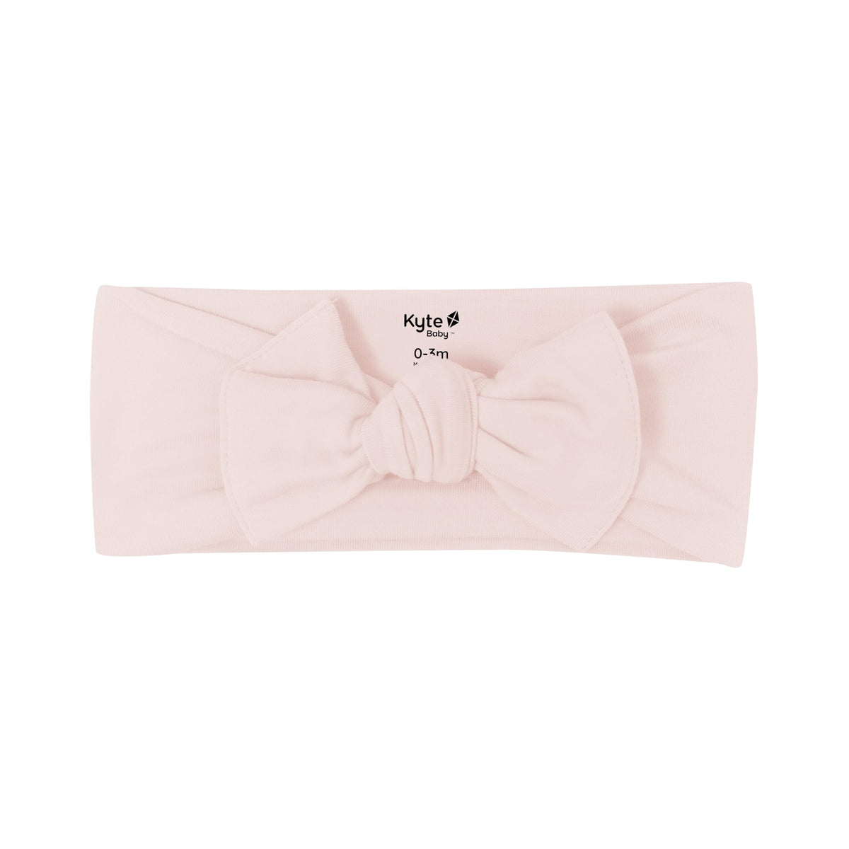 KYTE BABY bow made from bamboo rayon, front view, gentle touch to delicate outfits.