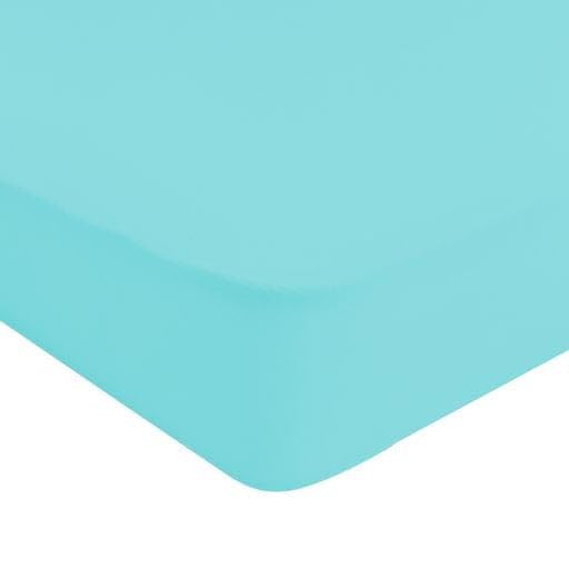 Kyte Baby crib sheet close-up shows silky bamboo fabric and gentle softness
