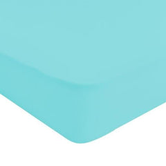 Kyte Baby crib sheet close-up shows silky bamboo fabric and gentle softness