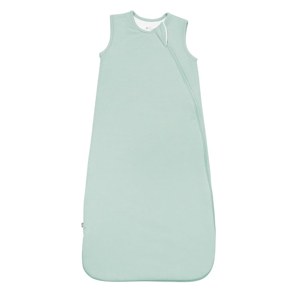 KYTE BABY sage sleep bag closeup shows breathable bamboo fabric for cozy sleep