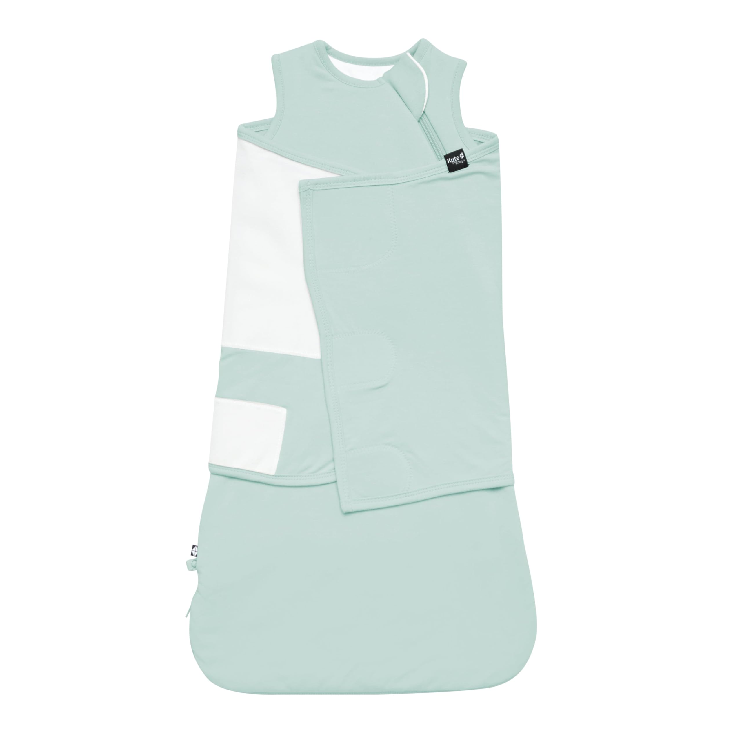 Kyte Baby Sage Swaddler Sleep Bag front view for breathable newborn comfort