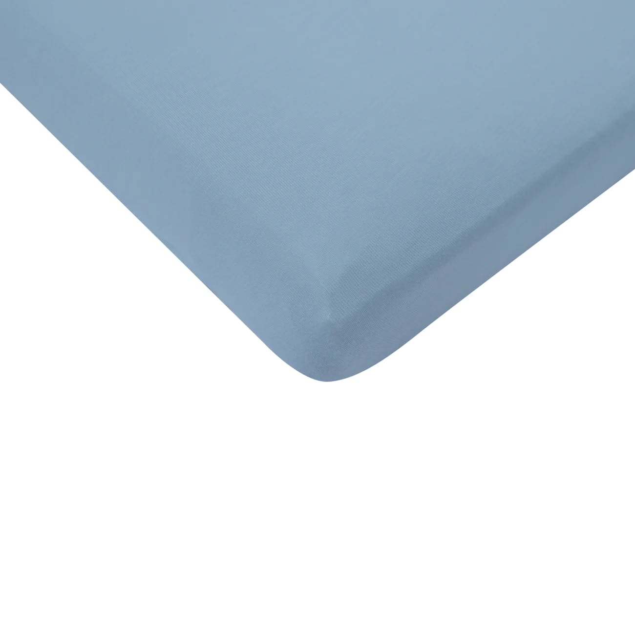 Kyte Baby slate crib sheet fabric close-up in soft bamboo rayon blend for gentle baby sleep.