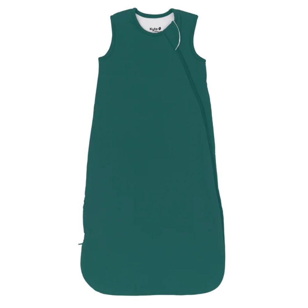 KYTE BABY sleep bag emerald large front view emphasizing breathable bamboo fabric for comfy nights.