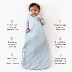 KYTE BABY sleep bag large setup shows roomy fit for growing babies and toddlers