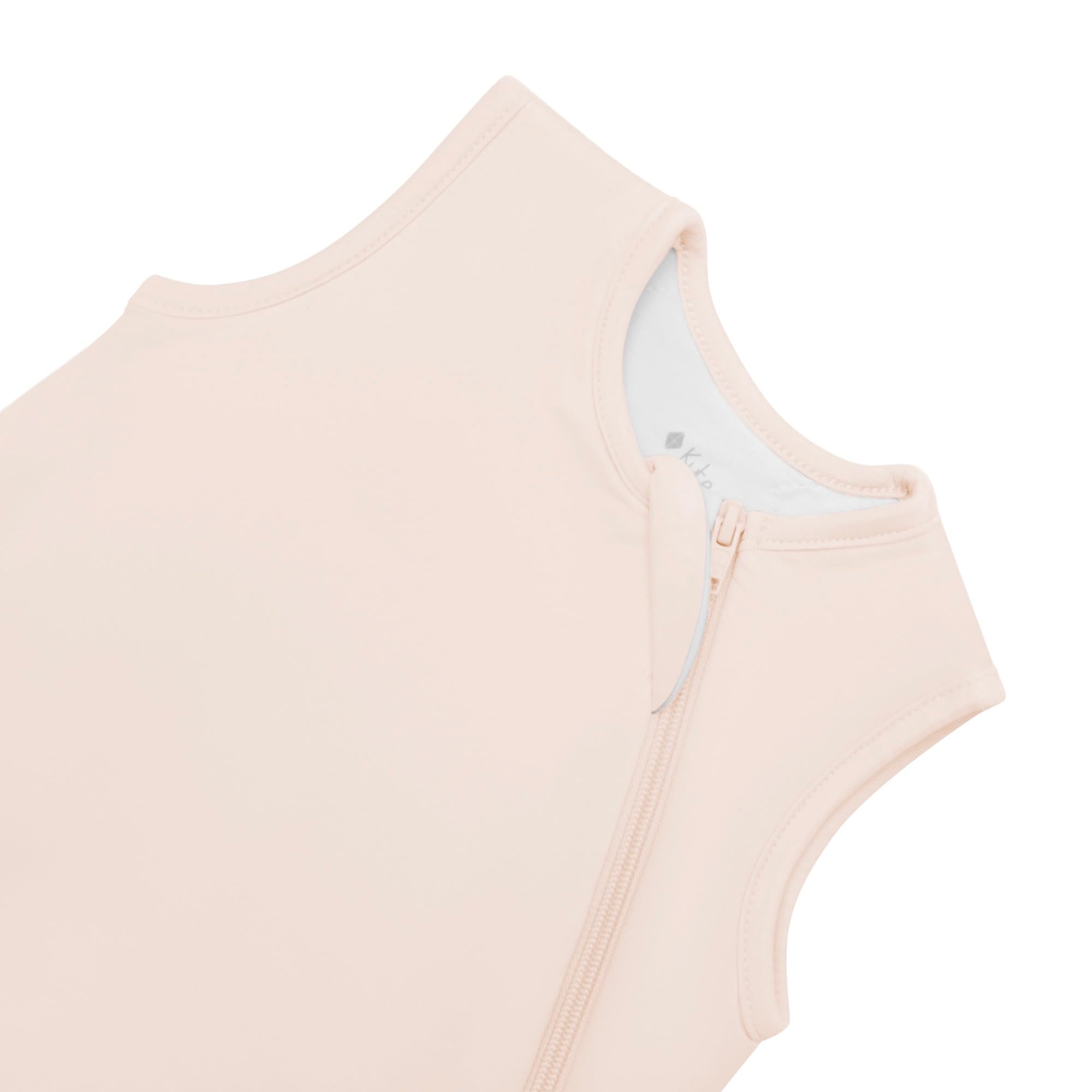 KYTE BABY sleep bag porcelain fabric detail shows bamboo rayon feel.