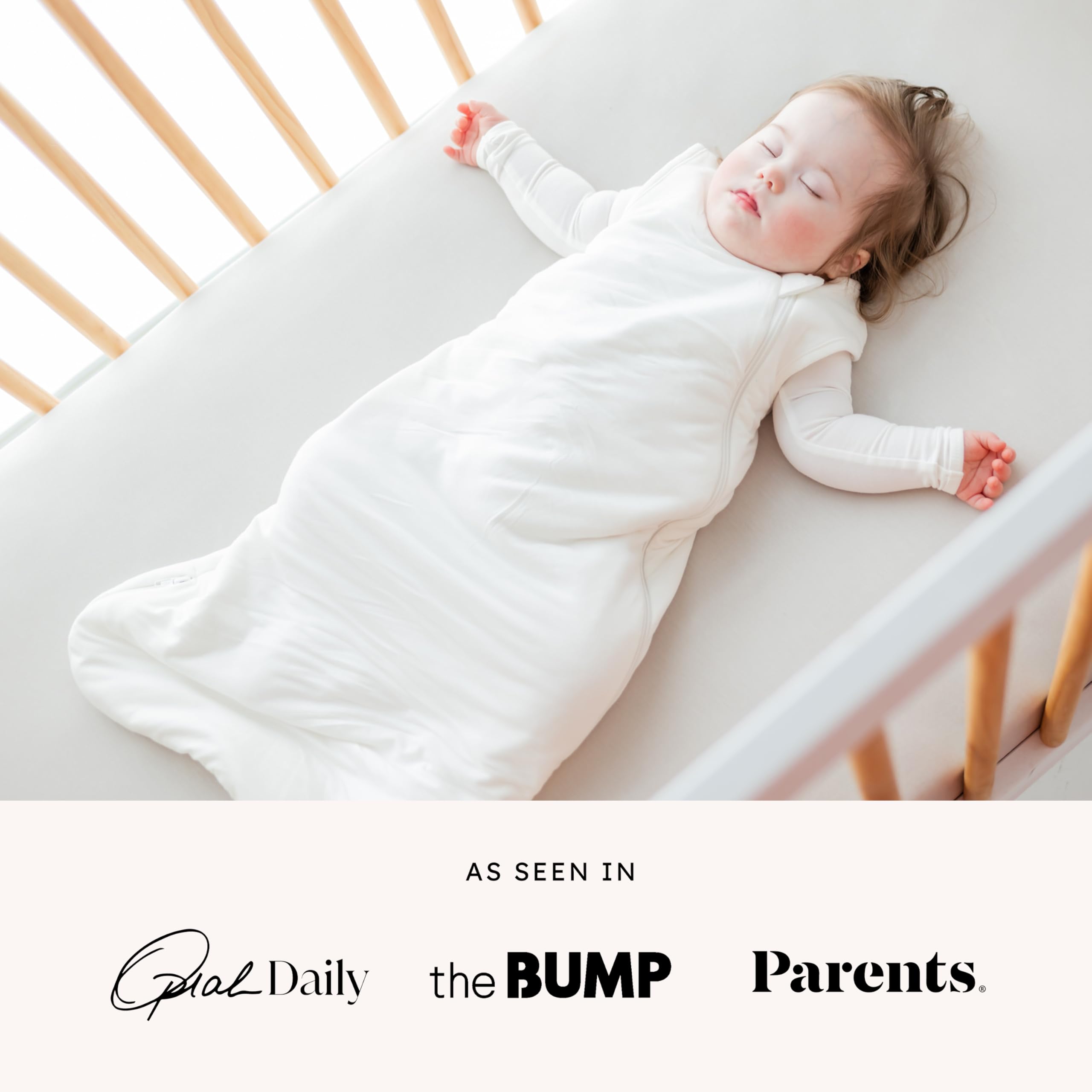 Kyte Baby sleep bag Sakura size label visible for quick size-check.